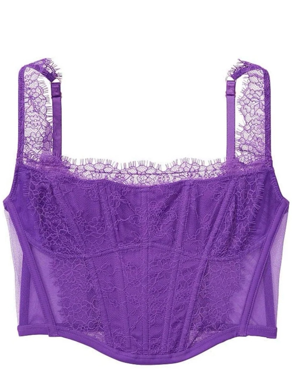 Victoria’s Secret Violetta Purple Lace Corset Top | S | NWT | Romantic Feminine - Picture 3 of 9